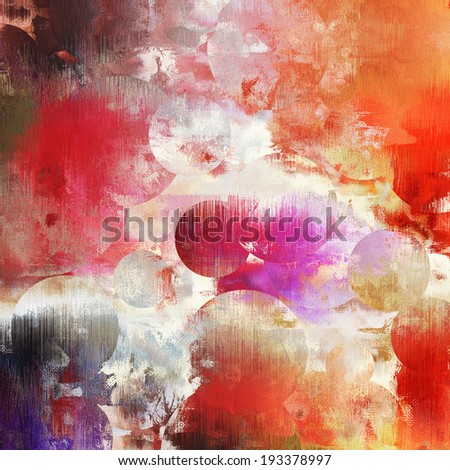 art abstract acrylic and pencil background in red, orange, violet and white colors