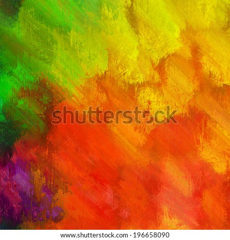 art abstract acrylic and pencil red, brown, yellow, purple, green and gold background
