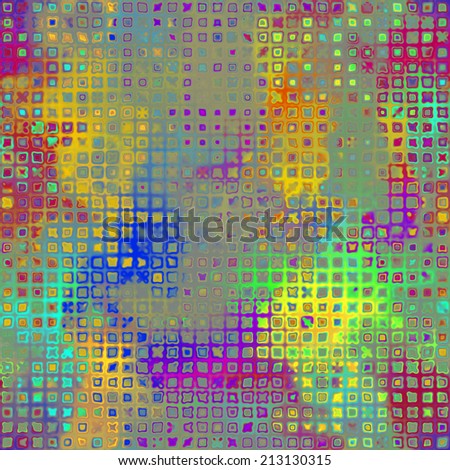 art abstract pixel geometric pattern background in lilac, grey, green and gold colors