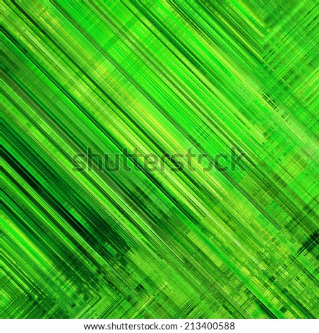 art abstract monochrome diagonal lines pattern; acrylic background in green colors