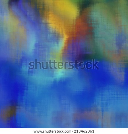 art abstract grunge dust textured background in blue, orange and green colors