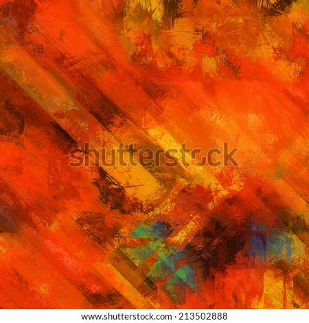 art abstract colorful acrylic background in red, orange and green colors