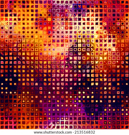 art abstract pixel geometric pattern background in red, orange, gold, purple and violet colors