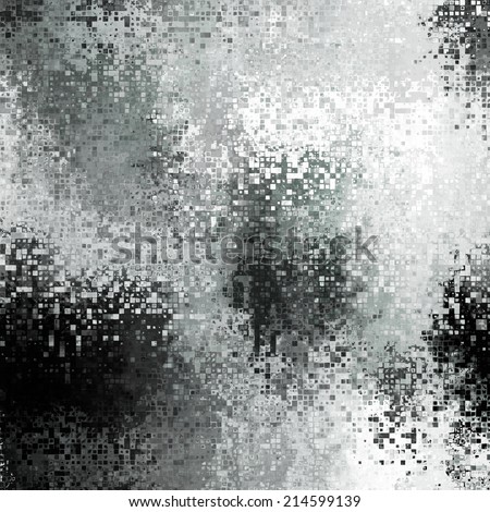 art abstract pixel geometric pattern; monochrome background in grey, white and black colors