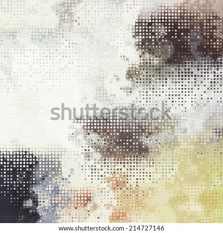 art abstract pixel geometric pattern background in white, grey, beige, black and old gold colors