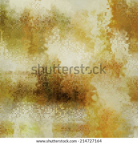 art abstract pixel geometric pattern background in yellow, gold, white and brown colors
