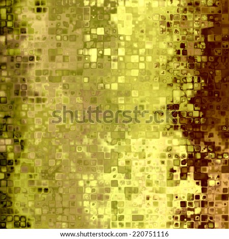 art abstract pixel geometric  pattern background in yellow, gold, green and brown colors