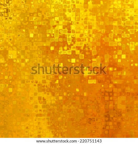 art abstract pixel geometric  pattern background in gold and orange colors