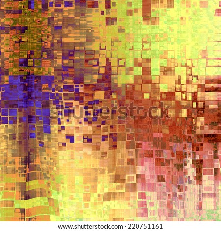 art abstract pixel geometric  pattern background in yellow, gold, pink, blue and brown colors