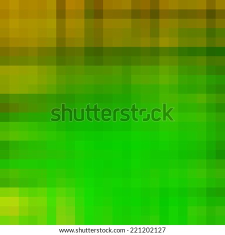 art abstract geometric pattern blurred background in green and gold colors