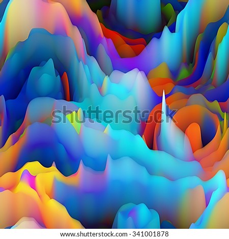 art abstract fractal wave  blurred colorful background in rainbow colors; seamless pattern; 3d effect