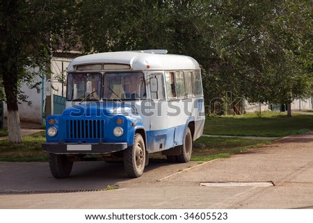 An old bus in Uralsk Kazakhstan