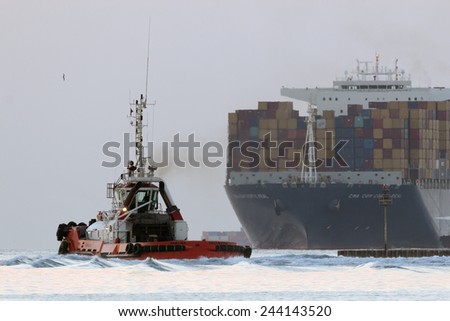 Birzebbuga, Malta August 23, 2014: Tugboat \