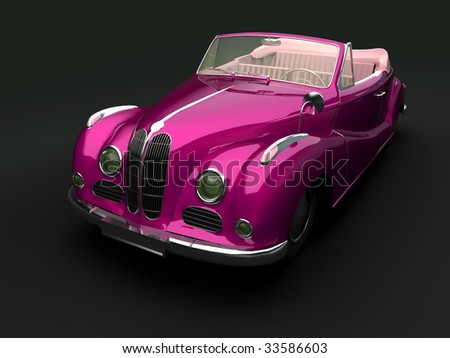 stock photo Vintage car on dark background For other views or colors of 