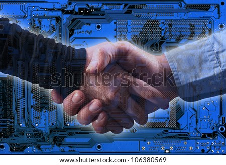 close up shot of handshake of a woman and a man