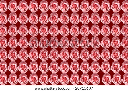 background work from pink roses over red background