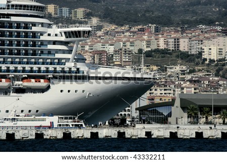 an image of big cruise in Kusadasi Turkey