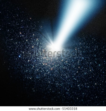 an image of a light beam in the dark