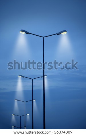 an image of street light on blue sky