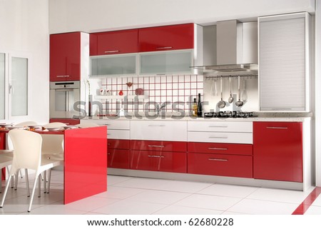 an image of Modern Kitchen drawers and Granite Countertop