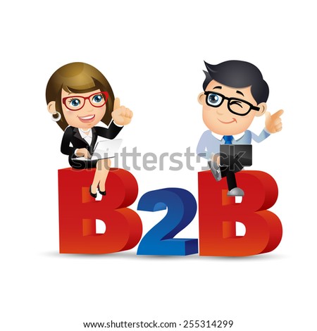 People Set - Business - Businessmen and businesswomen. Business to business concept