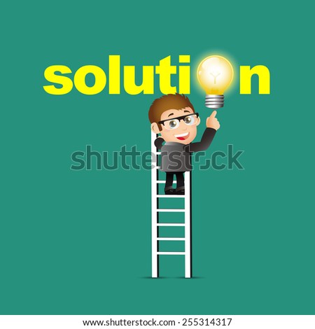 People Set - Business - Businessmen pointing solution symbol