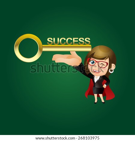 People Set - Business - Super businesswoman. business success concept