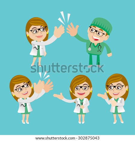 People Set - Profession - Doctor in different poses