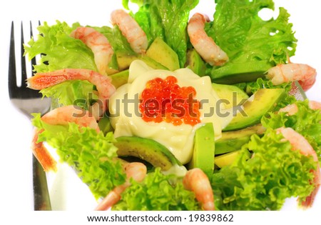 Closeup of delicious fresh food on white background