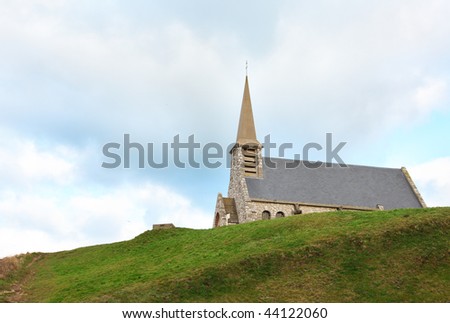 Old chapel in Etratat, Normandy, France