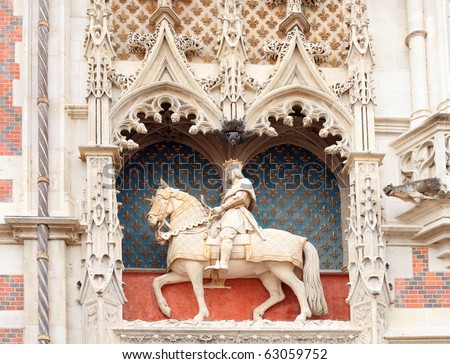 stock photo : Statue of Louis XII at Blois castle, Loire, France