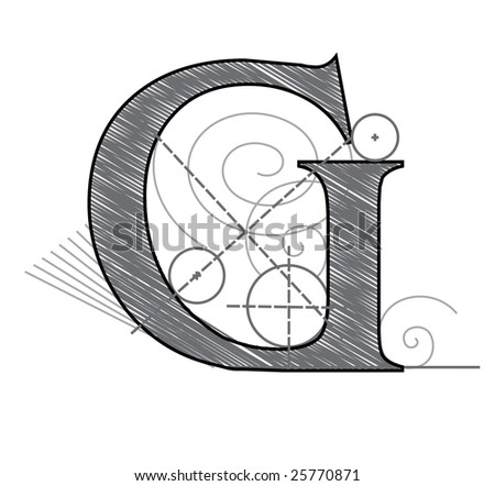 Architectural Design Styles on Letter In Architectural Style For Design Stock Photo 25770871