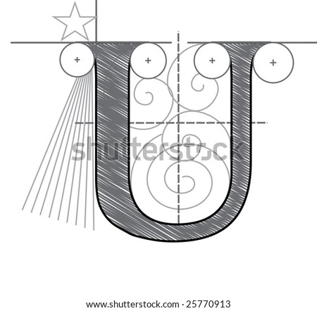 Architectural Design Styles on Letter In Architectural Style For Design Stock Photo 25770913
