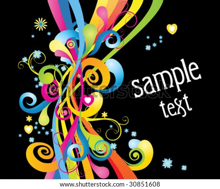 stock vector Abstract design on the black background