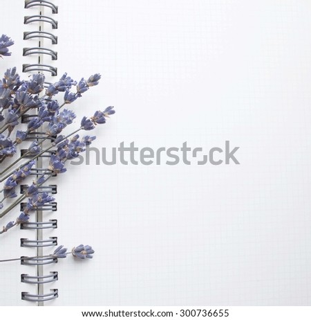 lavender and notebook