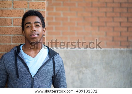 African American student having problems at school.