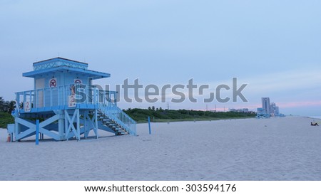 miami south beach sunset haulover park coast panorama florida usa