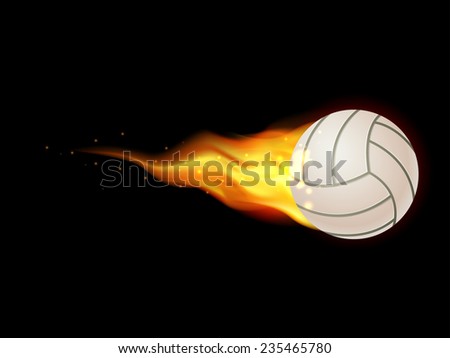 Flamed volley ball