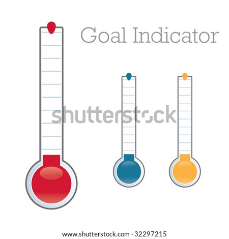 Thermometer graphic showing progress towards fundraiser goal