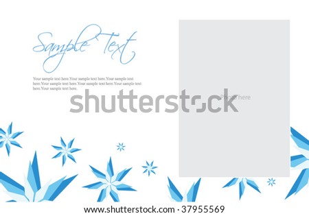 snowflake photo wedding invitation template