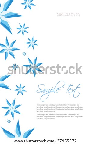 stock vector Snowflake Invitation Template