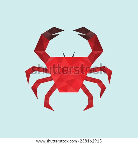 Abstract geometric crab