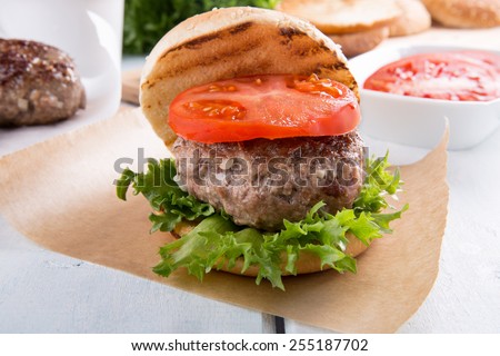 Homemade hamburger