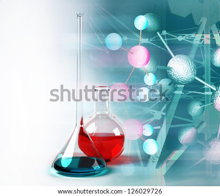 Test tubes science background