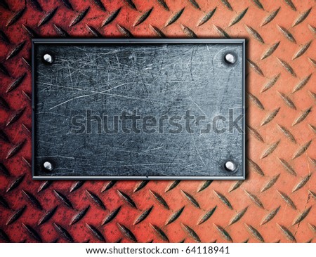 empty metal plate background