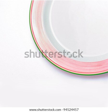 simple white plate isolated