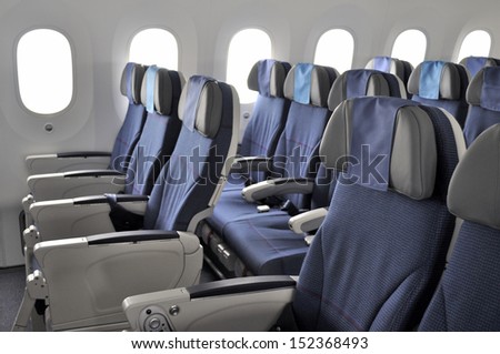 Gniezno, Poland - August 4: Interior Of The New Boeing 787 Dreamliner During A Training Flight From Bydgoszcz To Wroclaw On August 4, 2013 In Gniezno, Poland.