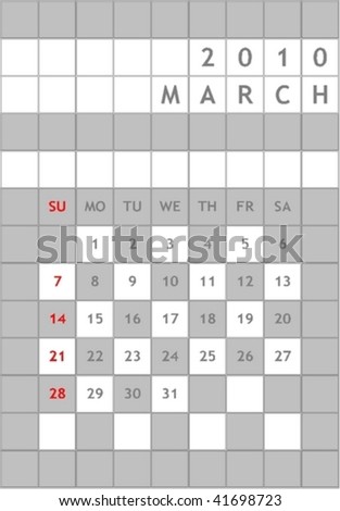 monthly calendar template march 2011. 2010 monthly calendar template