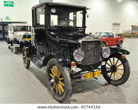 stock photo WARSAW JANUARY 24 Antique Car 1920 Ford Model T in the