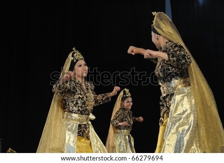 WARSAW - AUGUST 19: Traditional dance team \